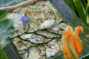 Pizza crémeuse à la courgette