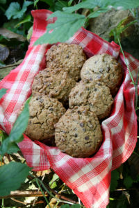 Cookies au sarrasin croustillant, beurre salé et pépites de chocolat