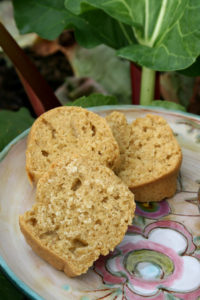 Gâteau au yaourt IG bas et compote de rhubarbe