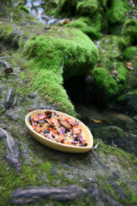 Granola cru, sarrasin germé, légumes et fruits séchés