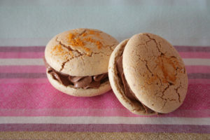 Macarons chocolat curcuma citron