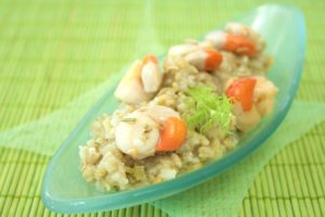 Risotto douillet au fenouil et petites pétoncles