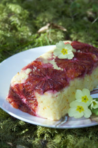 Gâteau de semoule sans gluten aux oranges sanguines