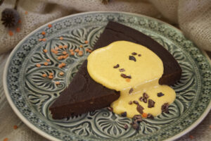 Fondant de lentilles corail au cacao et crème de coco