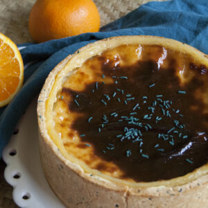 Flan pâtissier agrumes spiruline
